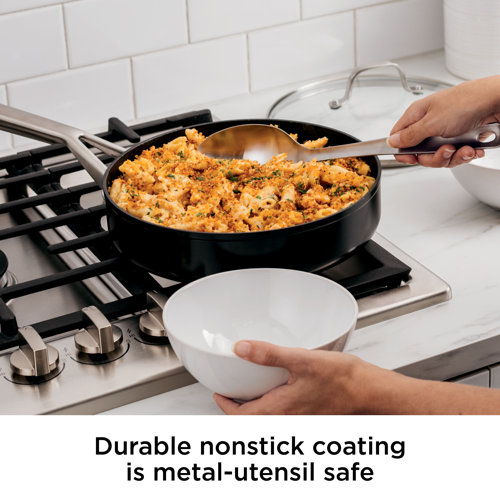 Ninja Foodi Neverstick 3Quart Sauté Pan With Glass Lid & Reviews Wayfair